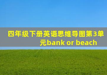 四年级下册英语思维导图第3单元bank or beach